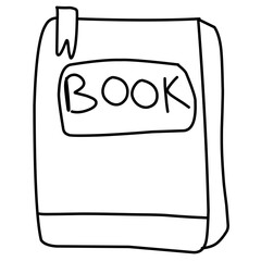 Hand Drawn Book Vector Line