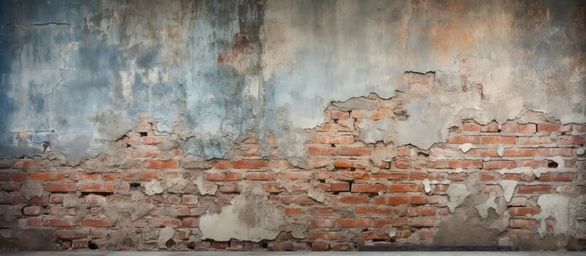 Close-up of brick wall and cement floor