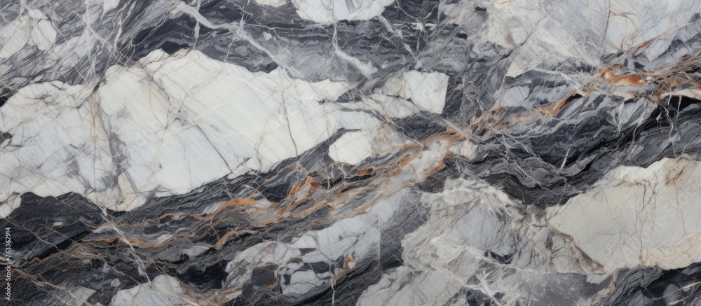 Poster close-up of marble slab with monochrome pattern