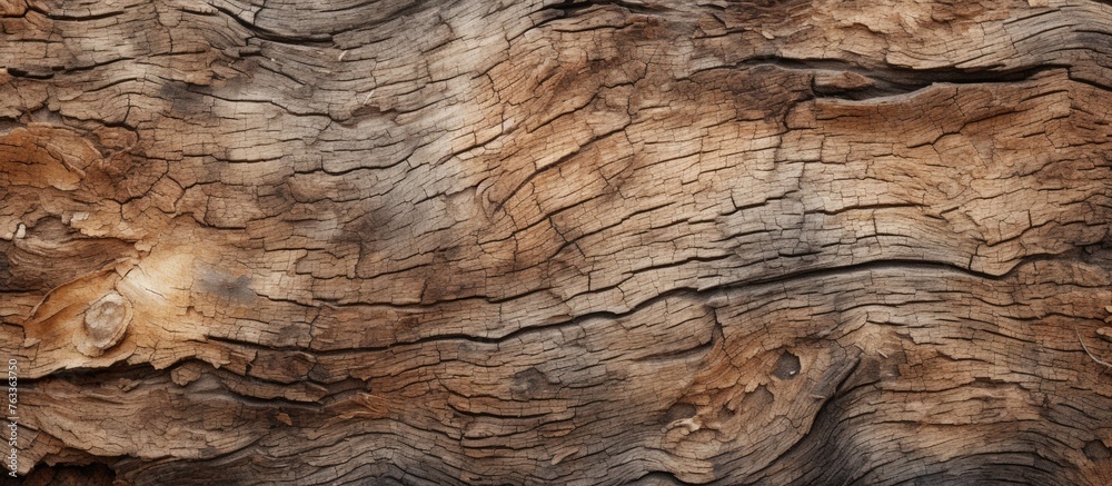 Aufkleber close up of tree trunk knot with background of old bark