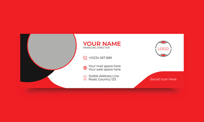 Corporate business email signature template