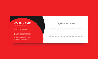 Corporate business email signature template