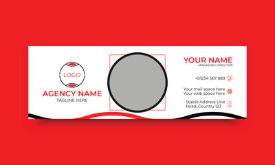 Corporate business email signature template