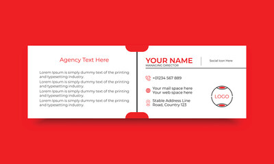 Corporate business email signature template