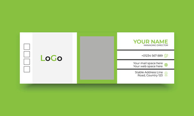 Corporate business email signature template