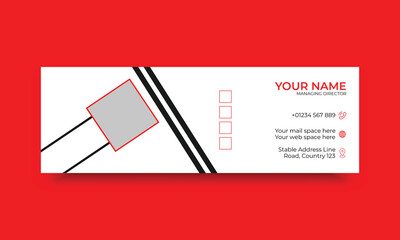 Corporate business email signature template