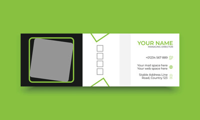 Corporate business email signature template