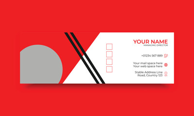 Corporate business email signature template