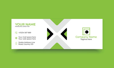 Corporate business email signature template