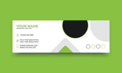 Corporate business email signature template