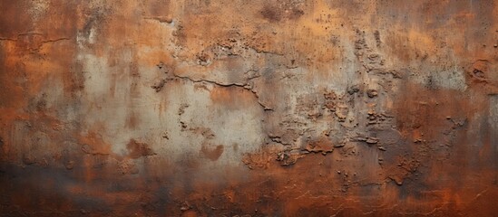 Close up of rusty metal surface with brown pattern - obrazy, fototapety, plakaty