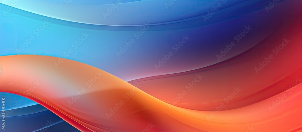 Poster abstract red and blue curve background