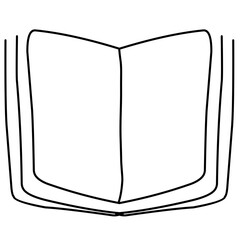 Hand Drawn Book Vector Line