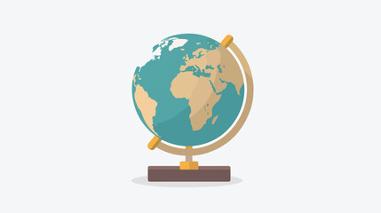 Globe Icon  flat vector isolated on white background