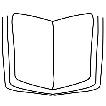 Hand Drawn Book Vector Line