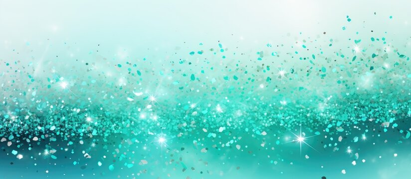 Background with blue and green glitter stars