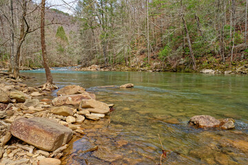 Piney river flowing in Tennessee