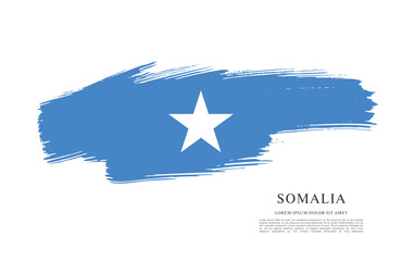 Obraz na płótnie Canvas Flag of Somalia vector illustration
