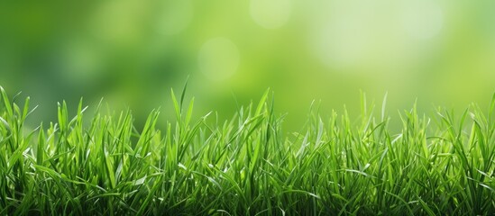 Obraz premium Sunlight filtering through lush green grass field