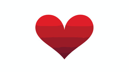 Heart icon isolated Flat design.
