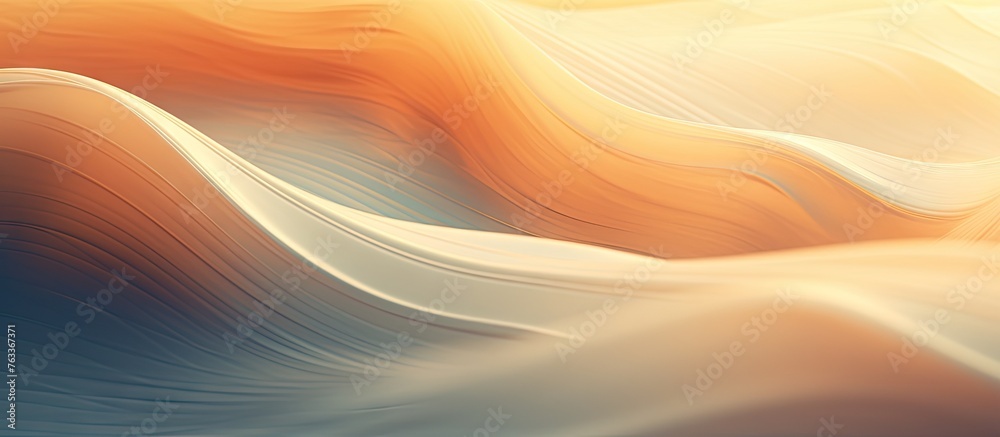 Poster Abstract wavy pattern with soft light