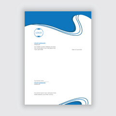 Abstract business letterhead template