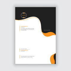 Abstract business letterhead template