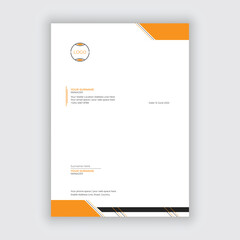 Abstract business letterhead template