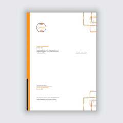 Abstract business letterhead template