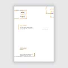 Abstract business letterhead template