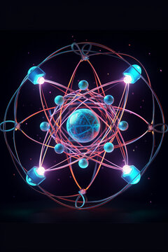 Detailed 3D atomic model neutrons