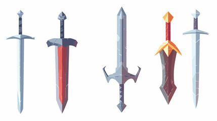Knights swords. vector flat illustration  flat vector