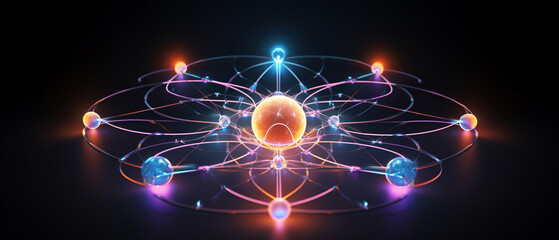 Electrons neutrons - obrazy, fototapety, plakaty
