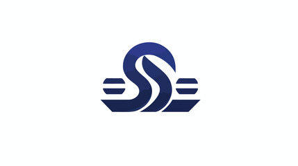 Letter ES or SE creative monogram logo