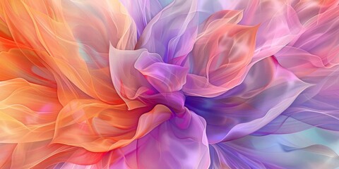 Colorful abstract floral design with watercolor effect