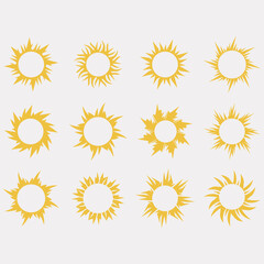 collection of sun logos