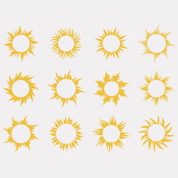 collection of sun logos