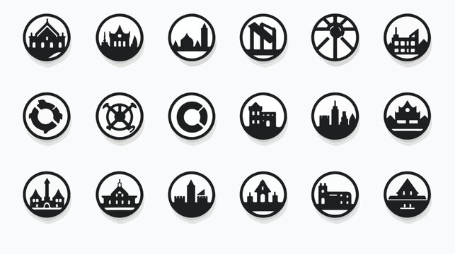 Map icon or logo isolated sign symbol vector illustration