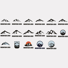 collection of mountain logos
