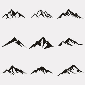 collection of mountain logos