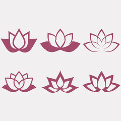 collection of lotus flower logos
