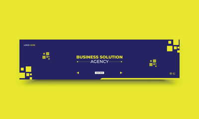 Business marketing  LinkedIn web banner template
