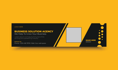 Business marketing  LinkedIn web banner template
