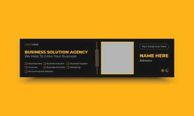 Business marketing  LinkedIn web banner template
