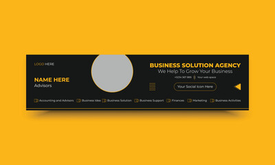 Business marketing  LinkedIn web banner template
