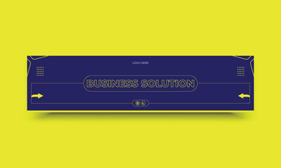Business marketing  LinkedIn web banner template
