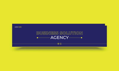 Business marketing  LinkedIn web banner template
