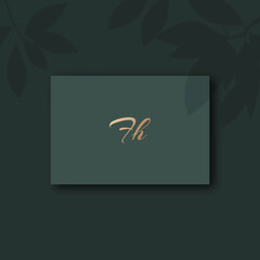 Fh logo design vector image