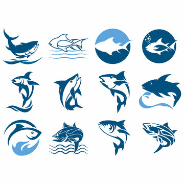 Collection of fish logos