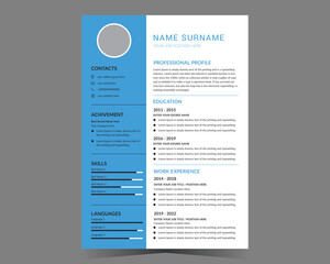 CV template or modern resume and vector design.	